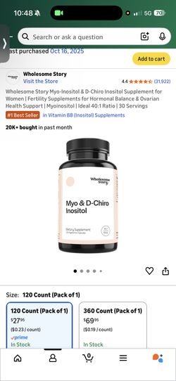 Myo & D-Chiro Inositol (MOVING SALE NEED GONE)