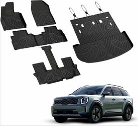 Floor Mats & Backrest Mats & Cargo Mat For Kia Telluride 2025 2024 2023 2022 2021 2020