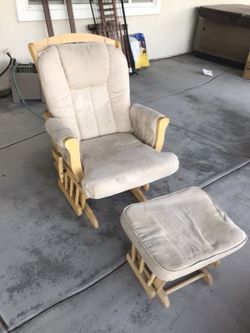 Glider Rocking Chair with Ottoman