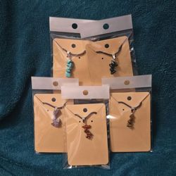 Real Stones and Crystals Necklaces