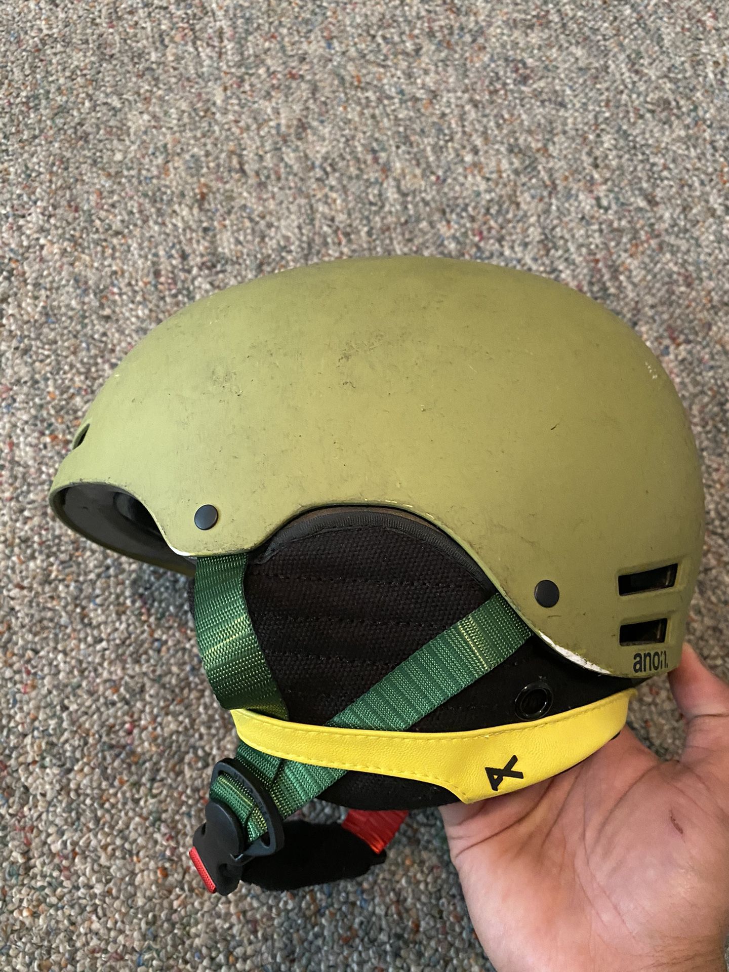 Anon Raider Rasta Snowboard / Biking Helmet SZ M