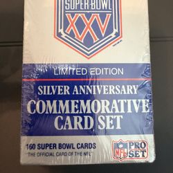 Pro Set Commemorative Card Set Limited Edition Silver Anniversary Superbowl XXV