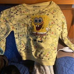 Vintage Size Small Scooby Do Sponge Bob Sweatshirt 
