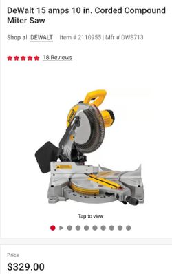 DeWalt Compound Saw 10 Inch.
