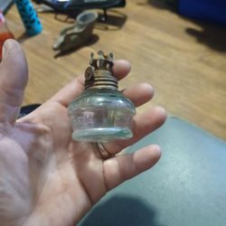 Vintage Miniature Glass Lantern