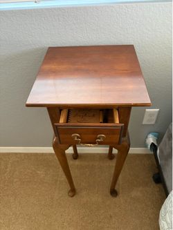 Tall Wooden table with drawer