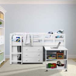 Naomi Low Study Loft Bed (Bed Frame Only) $100