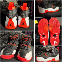 Jump man, black infrared Nikes