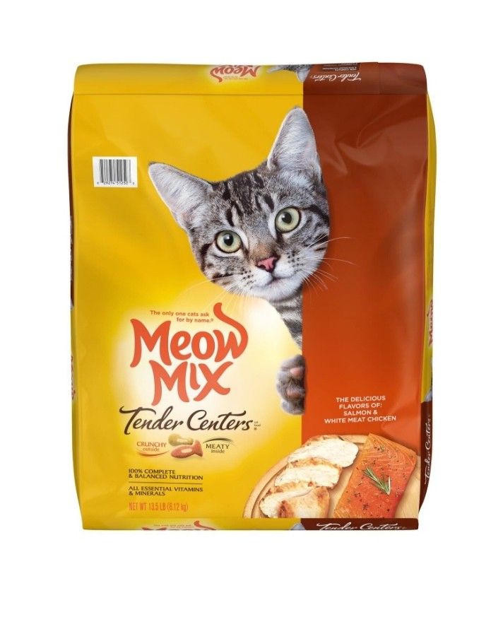 Meow Mix Tender Centers Salmon & White Meat Chicken Flavor Dry Cat Food 13.5lbs