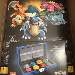 Lego Pokemon - Blastoise Venusaur Charizard - Kanto Badge