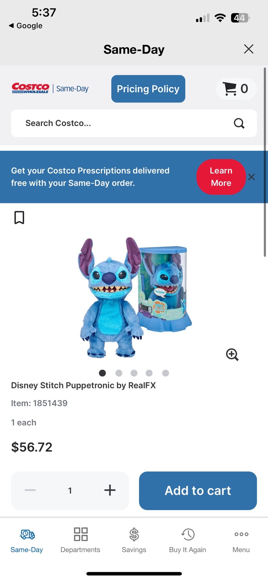 Disney Stitch Puppetronic by RealFX