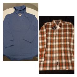 Plaided & Hooded Long Sleeve Shirts