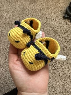 Handmade Crochet Baby Booties – Bumblebee Design