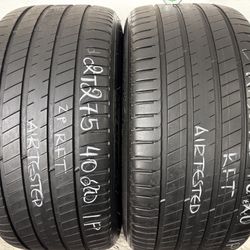 2 Tires 275 40 20 Michelin Latitude Sport 3 Zp Run Flat High Tread 