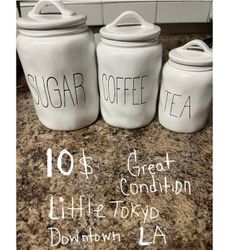 Ceramic Canisters excellent condition pick up downtown LA little Tokyo area $10