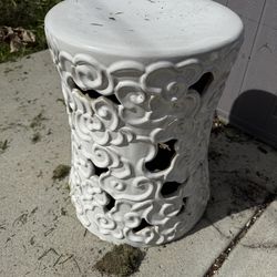White Ceramic outdoor table