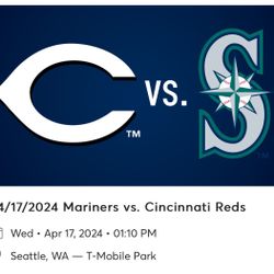 Cincinnati Reds at Seattle Mariners  (Section 121, Row 21, on the aisle!)