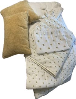 Gold polka dot bedding