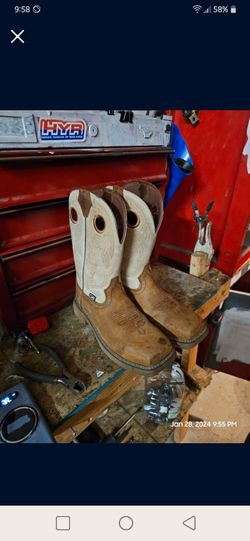 Justin Stampede Work Boots 9.5