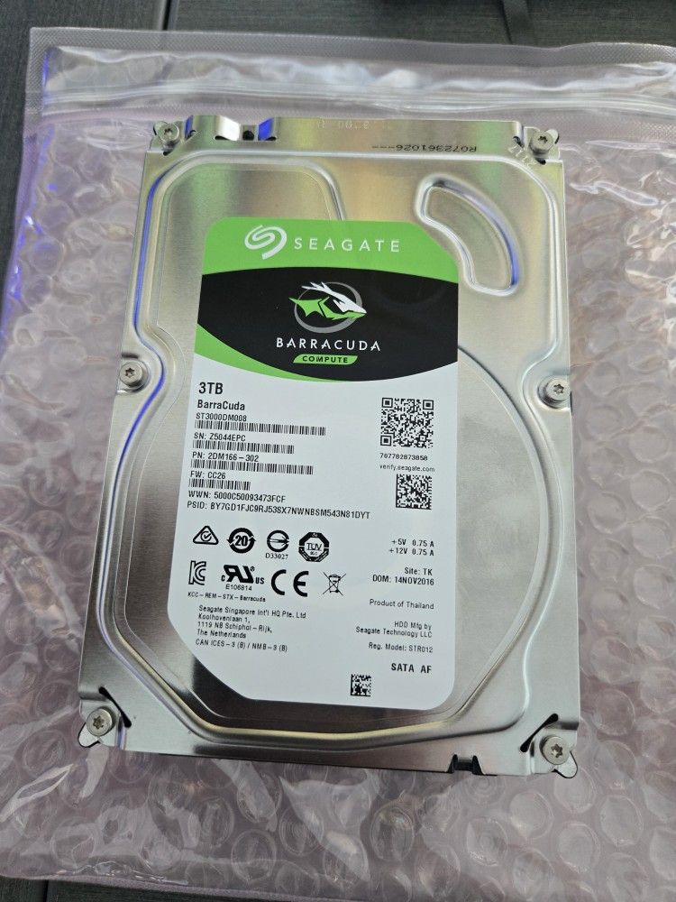 Seagate Barracuda Internal 3TB SATA Hard Drive ST3000DM008