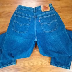 Vtg Levi's 550 Jeans Women’s Size 12 MIS L Relaxed Fit Tapered Leg 30X33 BLUE 