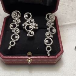 💎 Wedding Set. White Italian  Gold 18K (750) with diamonds 💎