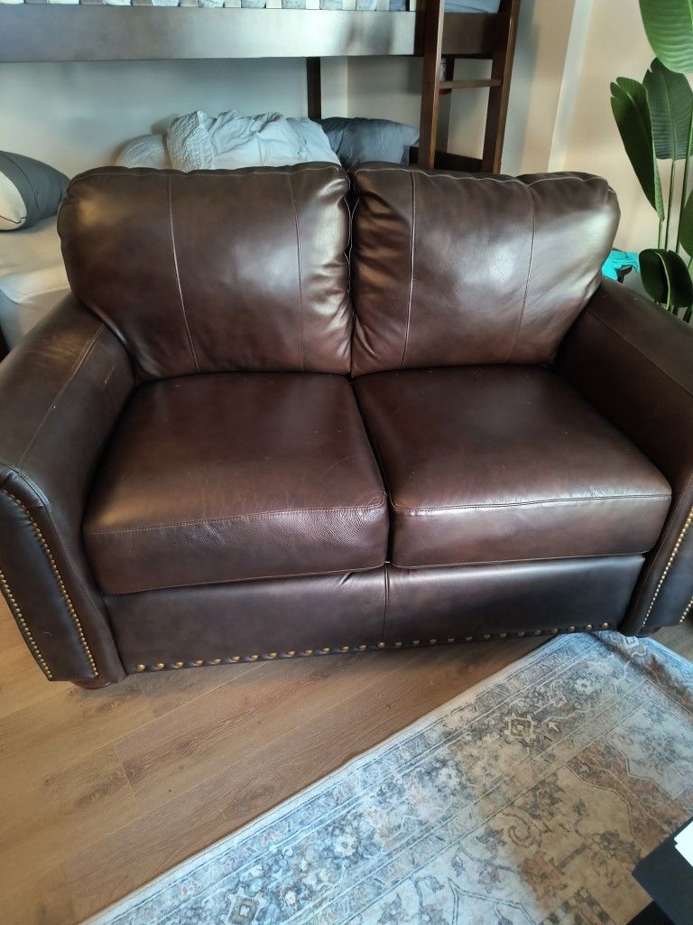 Leather Loveseat