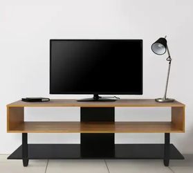 Creek TV stand with solid Cherry