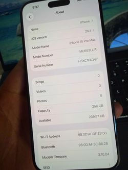 Apple iPhone 15 Pro Max 256G Unlocked Great conditions