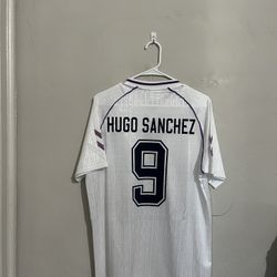 Real Madrid 1990-91 Home Hugo Sanchez Jersey (Medium Large XL)