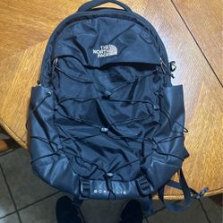 NorthFace Black And Rose gold Color Backpack 
