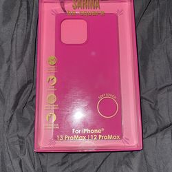 Pink square silicone iphone 12 or 13 Pro Max case