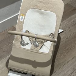 Baby Delight Alpine Deluxe Portable Bouncer, Infant, 0-6 Months, 100% GOTS Certified Cotton Fabrics, Organic Oat