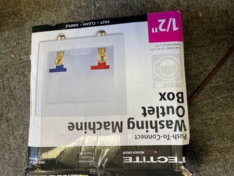 Tectite push to connect washing machine outlet box