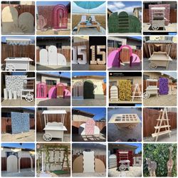 Backdrop Party Walls / Flower Walls / Candy Cart