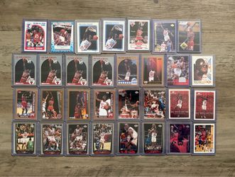 Michael Jordan 63 Card Lot Bulls NBA Hoops Fleer Upper Deck Basketball Cards