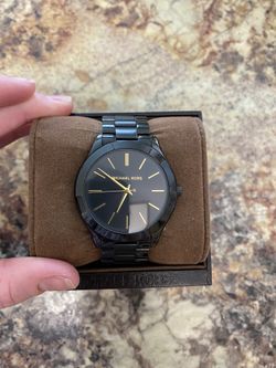 Black & Gold Michael Kors Watch - Womens