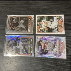 4 Adley Rutschman Rookie Baseball Cards Baltimore Orioles Superstar Catcher