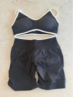 NEW TEVEO Black Seamless 2-Piece Workout Set | XS, S, M