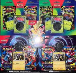 Ascended Heroes Bundle + Phantasmal Flames + Mega Evolutions blisters (Pokemon cards)