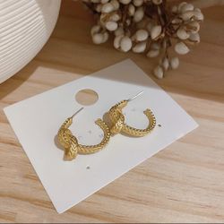New Knot Hoop Earrings, Valentines Gift  Thumbnail