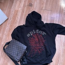 Sp5der Men's Rhinestone OG Web V2 Hoodie
