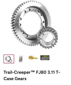 3.11 trail creeper gears Toyota fj80 Lexus LX450
