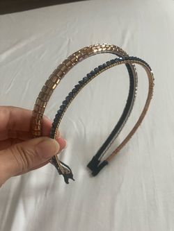 Beaded Crystal Headbands Set of 2