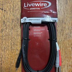 Y-Cable 3.5 mm TRS Male to 1/4" TS Male