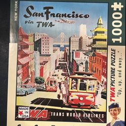 1,000 Puzzle - New York Puzzle Company - San Francisco via TWA
