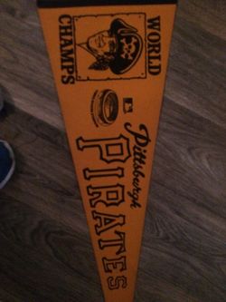Vintage pennant Pittsburgh Pirates world champs