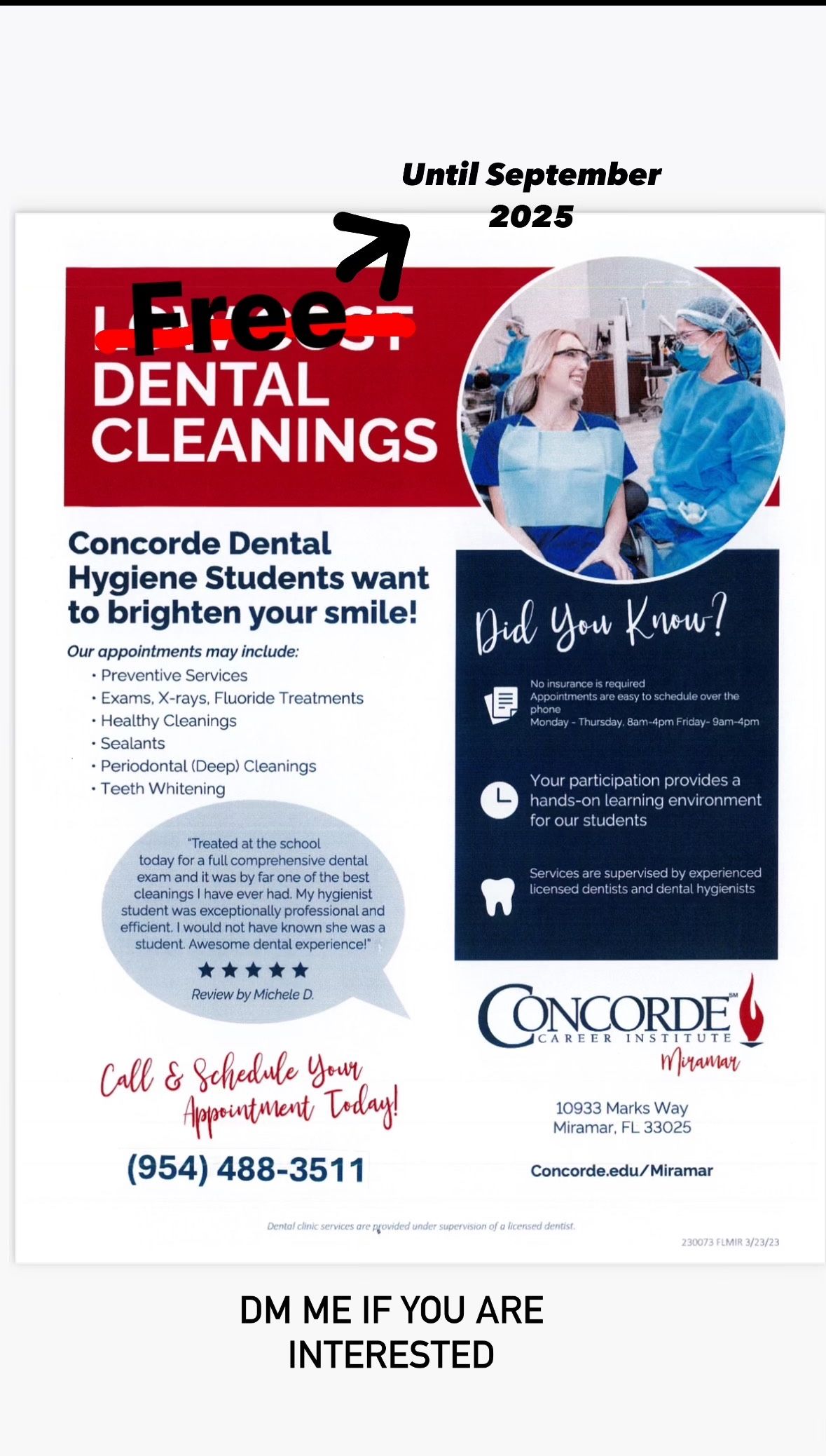 Free Cleaning For Ages 55 And Over And Teens!! Limited Time Only