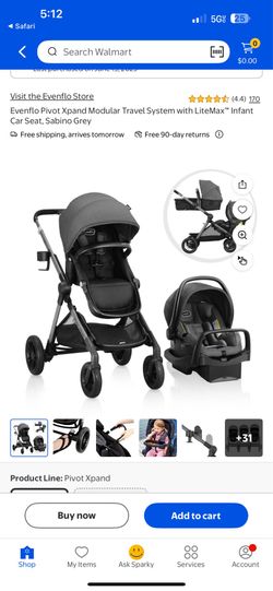 Even Flo double stroller , it’s in my garage practically new with no stains I can take pictures for serious buyers only
