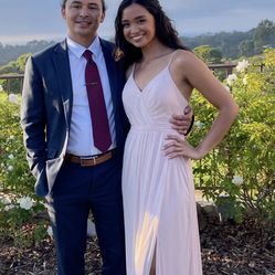 Azazie Blush pink dress size A4 (don’t remember the style name)